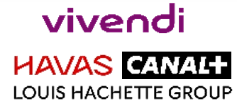 Logo Vivendi Havas Canal + Louis Hachette Group